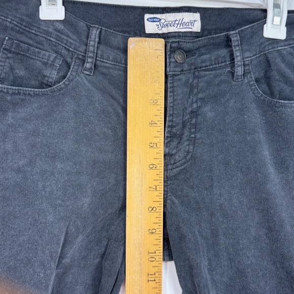 Old Navy Womens Size 8 Sweetheart Corduroy Pants Dark Gray Straight Leg Low Rise - Picture 3 of 7